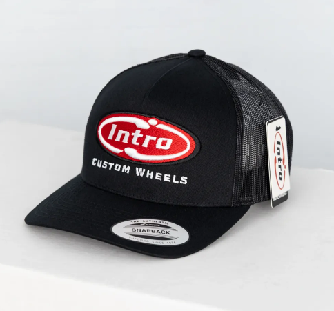 Black 5 Panel Retro YP Trucker (CURVED)